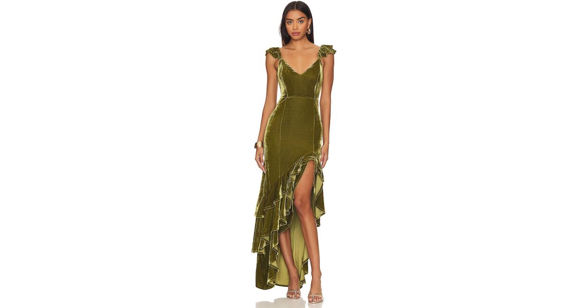 Tularosa Camille Gown in Metallic Lyst