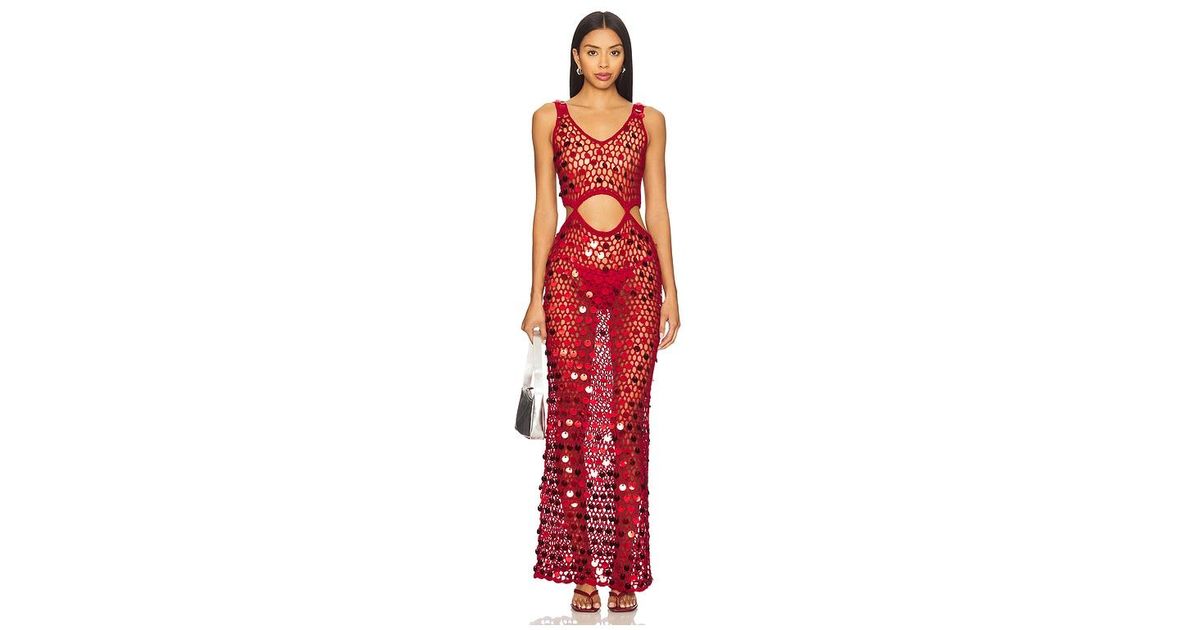 elena maxi dress superdown superdown Elena Maxi Dress in Red