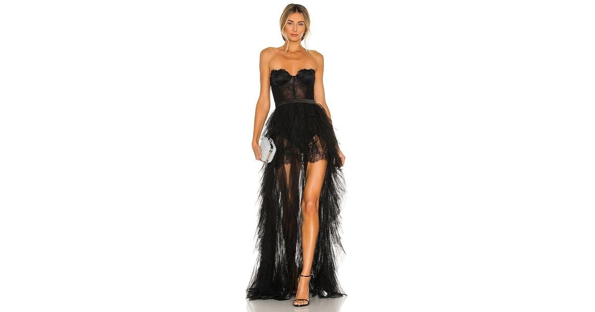 for love and lemons black corset dress For Love & Lemons