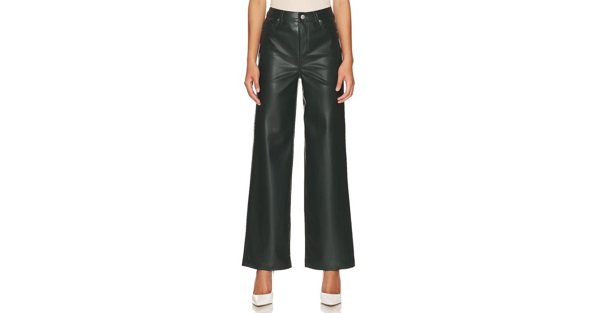 Faux leather rib cage straight pants Clearance