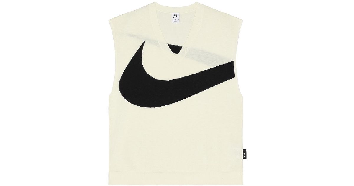 Nike Swoosh Sweater Vest in Black for Men Lyst