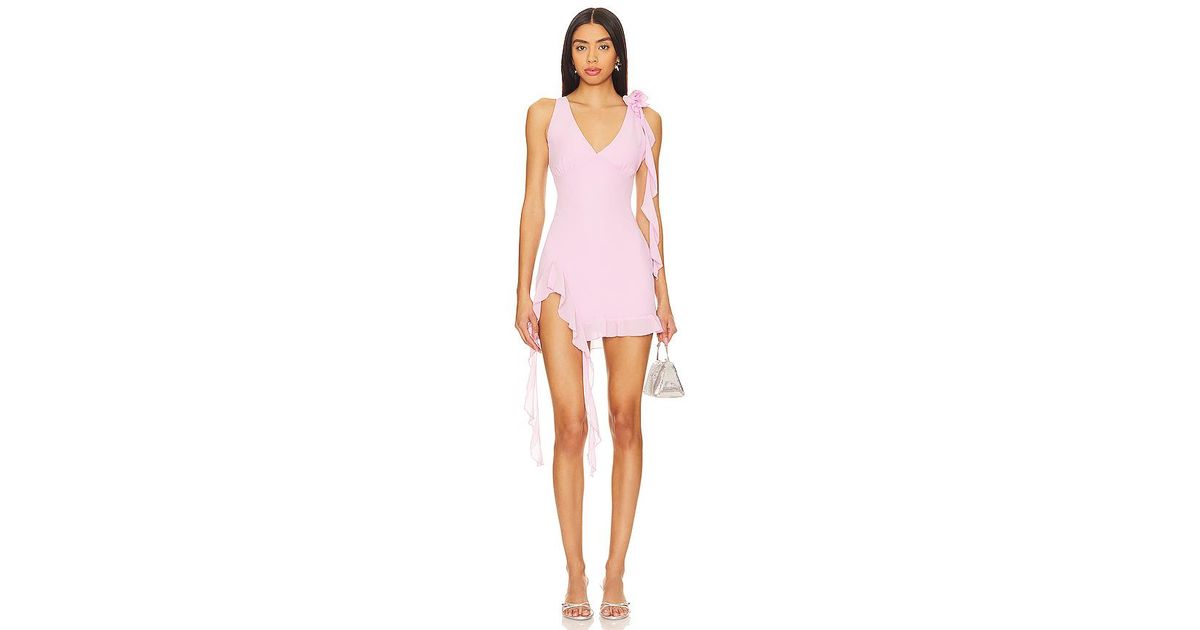 pink sequin wrap balloon sleeve mini dress Kelly Long Sleeve Sequin Mini Dress