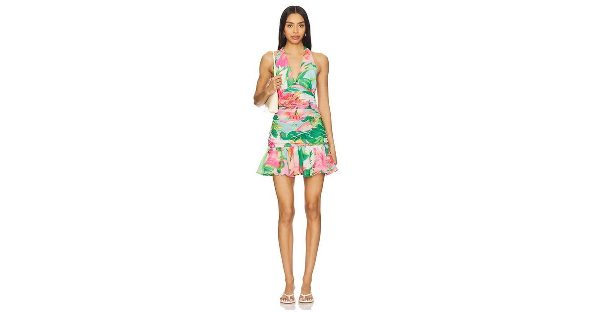 Bardot Mave Halter Neck Mini Dress in Red | Lyst UK