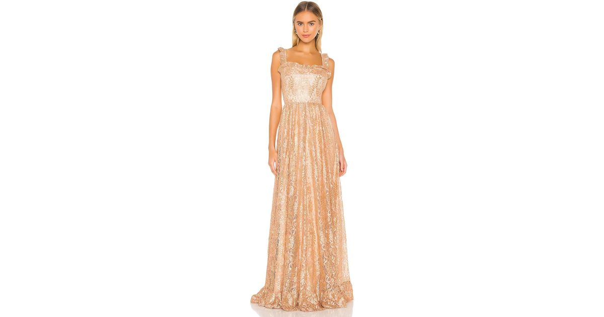 ray dress in gold sabina musayev