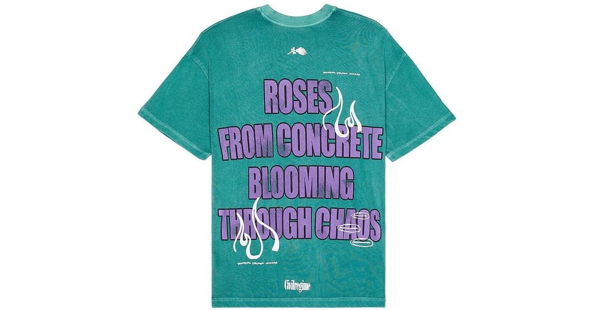 Civil Regime The Motto American Classic Oversized Tee in Green for Men