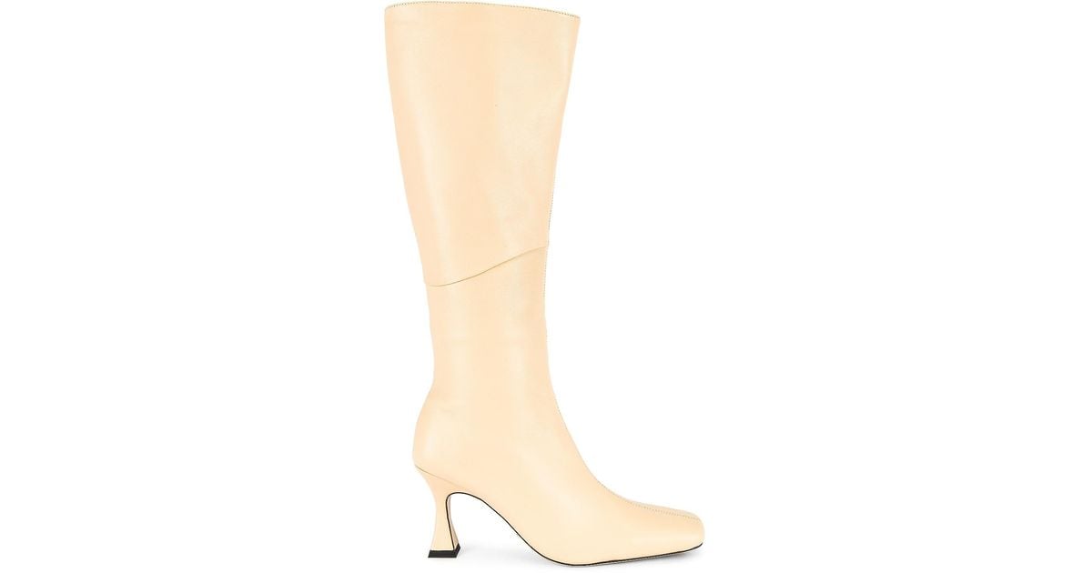Tony Bianco Leather Fantasy Heeled Boot in Natural | Lyst