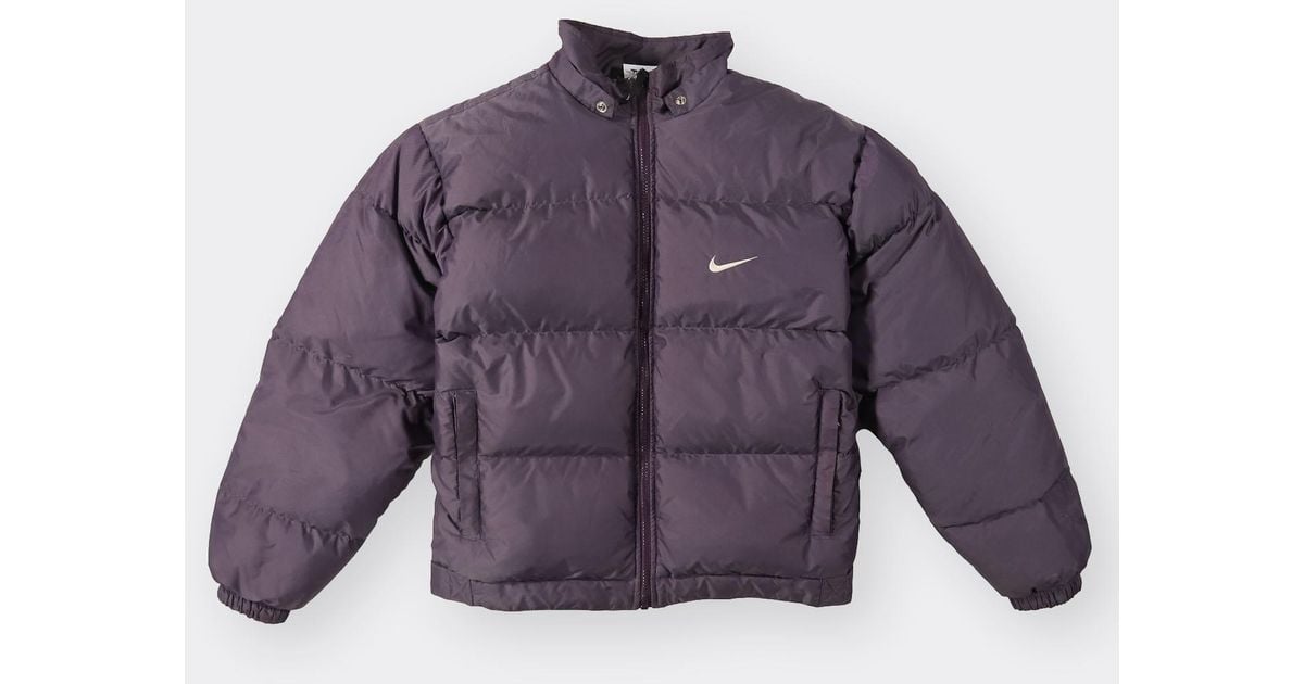 Nike Womens Vintage Puffer Coat in Purple | Lyst