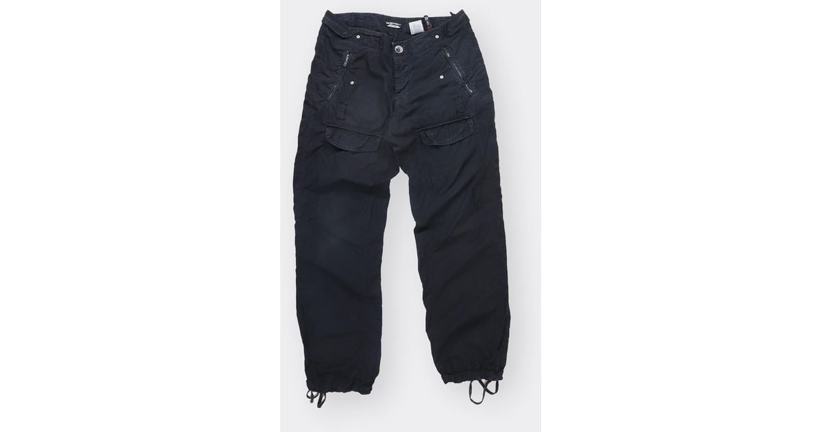Armani Vintage Cargo Trousers in Blue for Men | Lyst