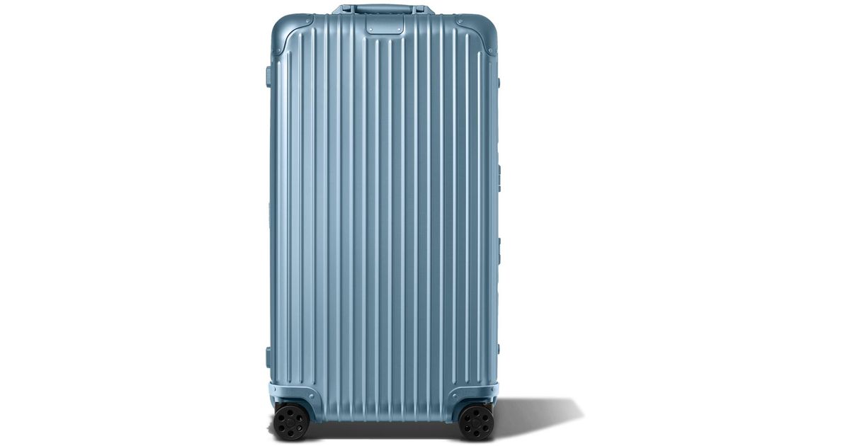 RIMOWA Original Trunk Plus Large Checkin Suitcase in Blue Lyst