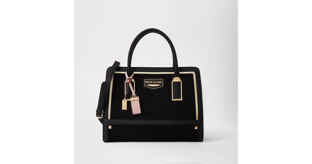 river island black shopper bolsa
