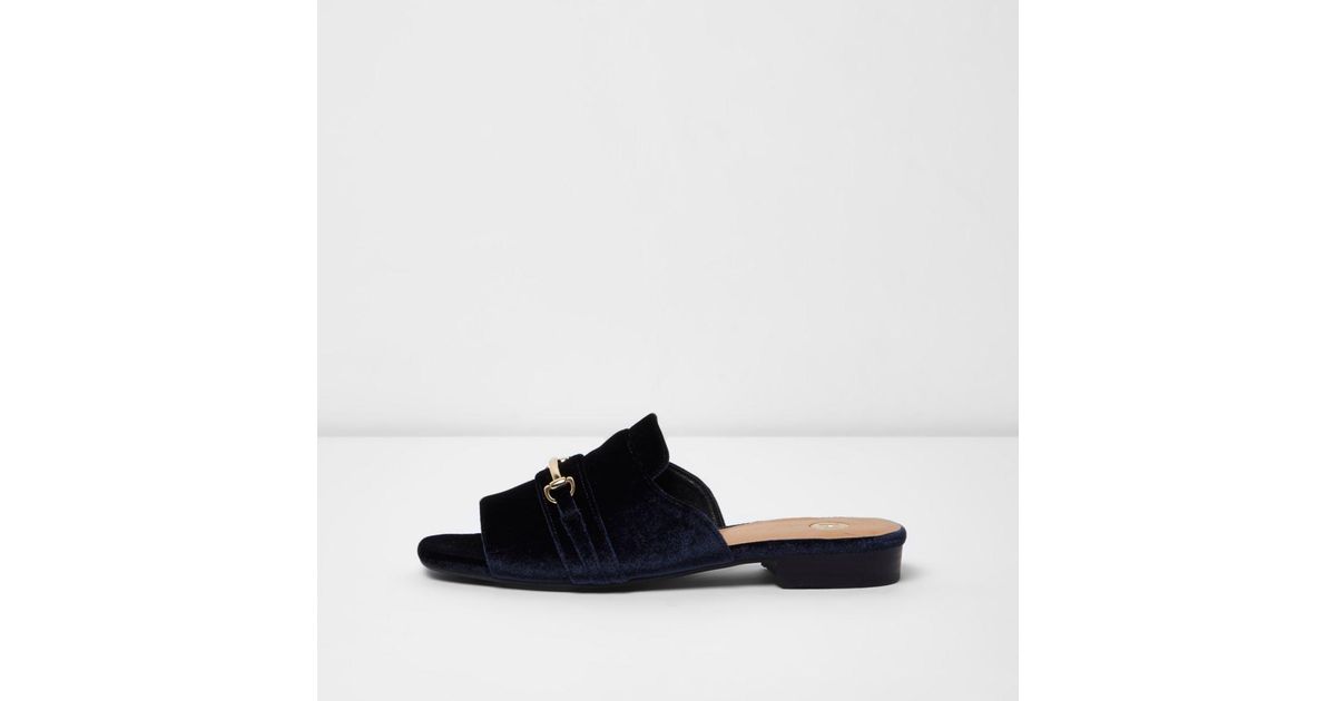 river island backless loafers