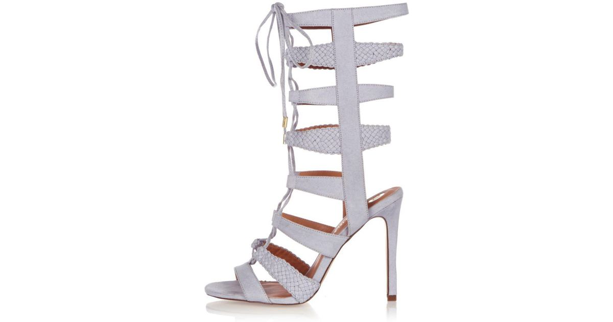 light blue tie up heels