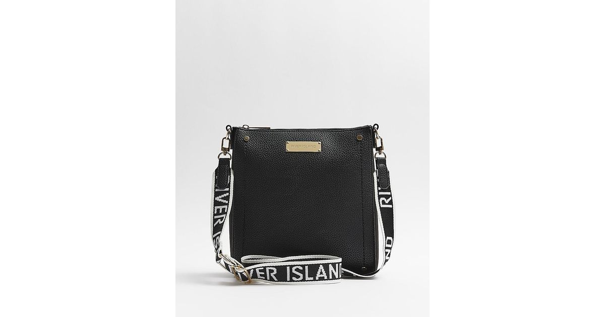 River Island Black Ri Messenger Bag Lyst