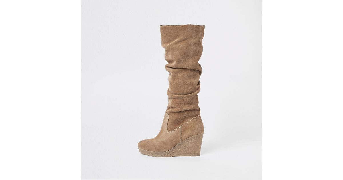 Buy > wedge knee length boots > in stock