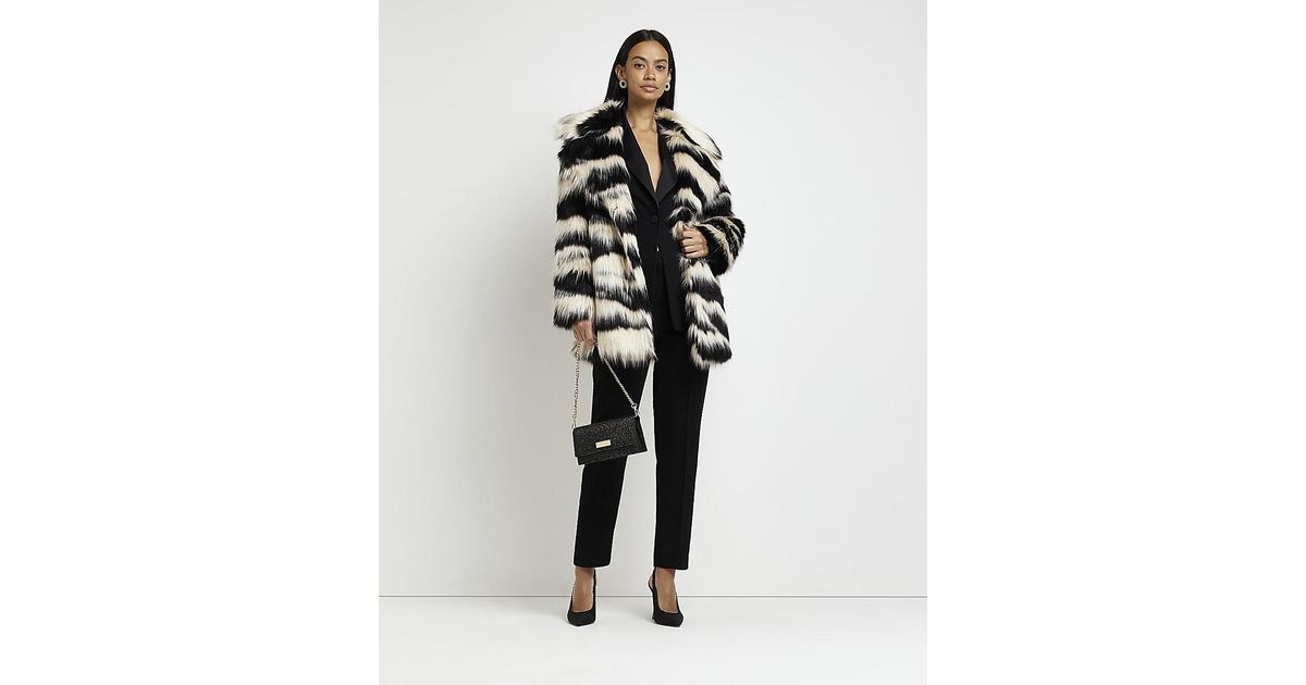 River island cheap fur coat