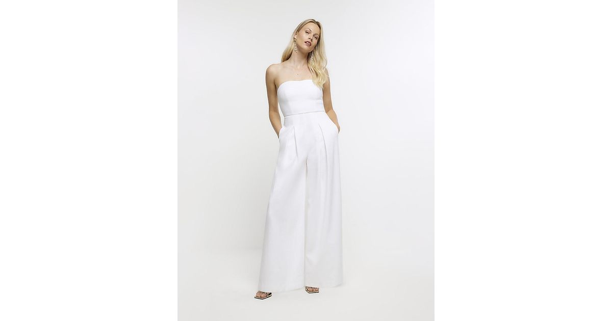 BANDEAU JUMPSUIT IN SILK BLEND