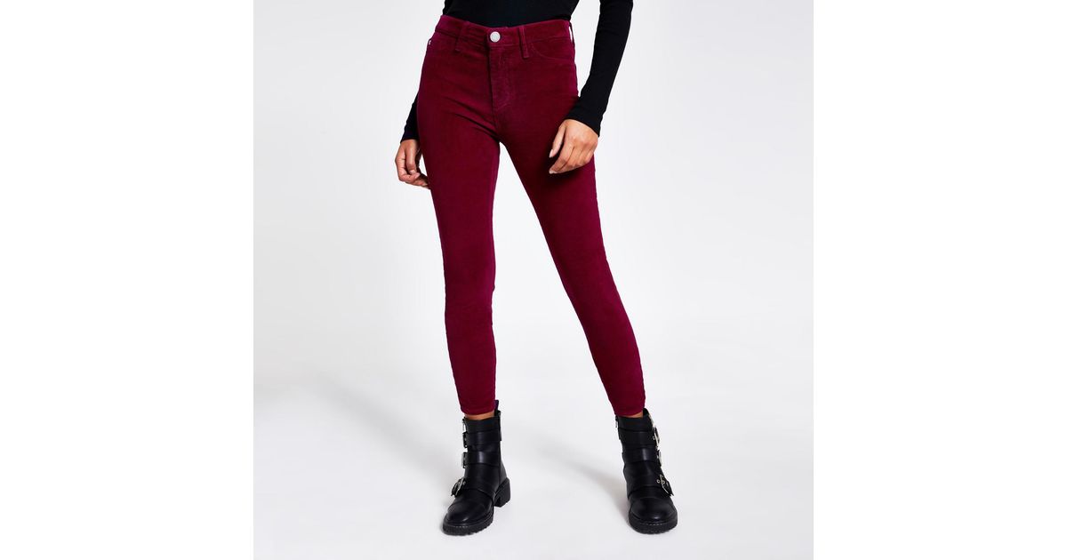river island molly leather look jegging