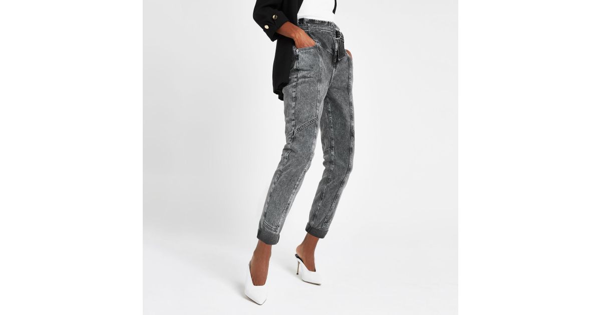 paperbag jeans grey
