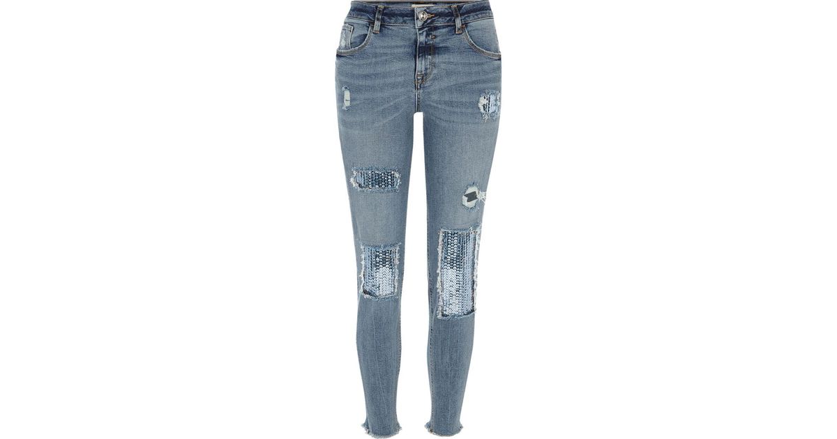 sequin jeans river island