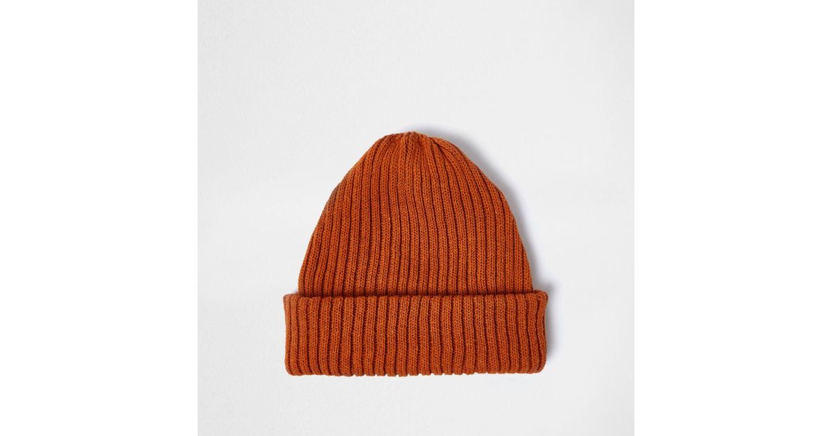 orange fisherman beanie