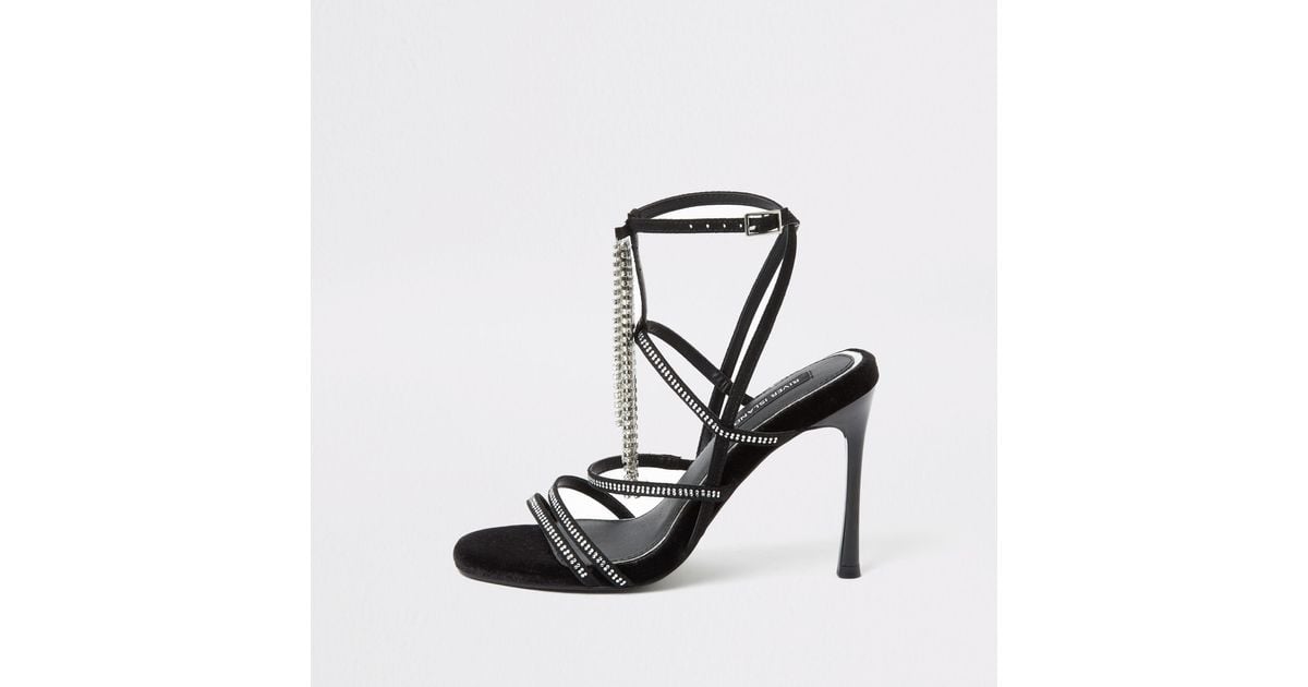 diamante strappy heels