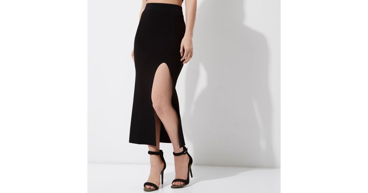 bodycon maxi skirt with split