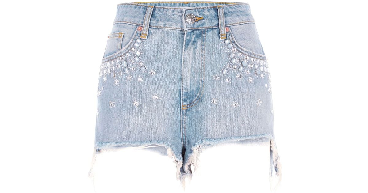river island jean shorts