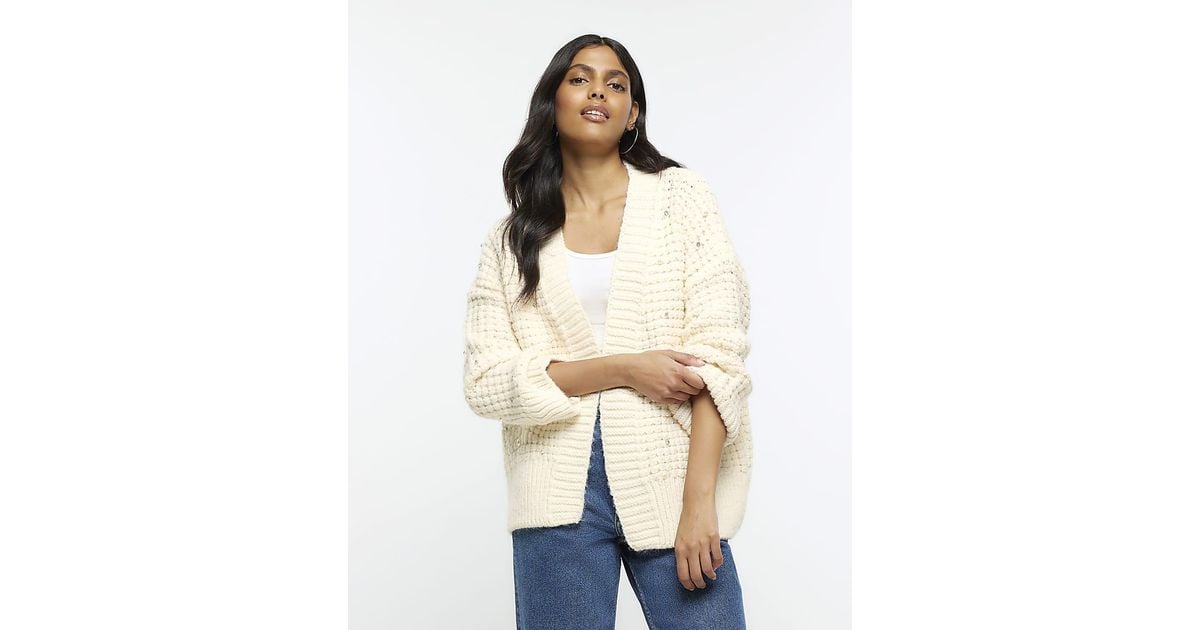 River island shop cream cardigan