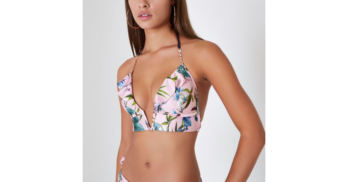 longline halter bikini top