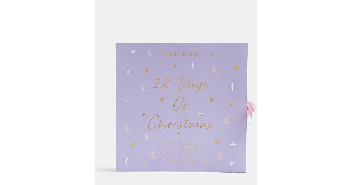 River Island Sock Advent Calendar in Purple Lyst
