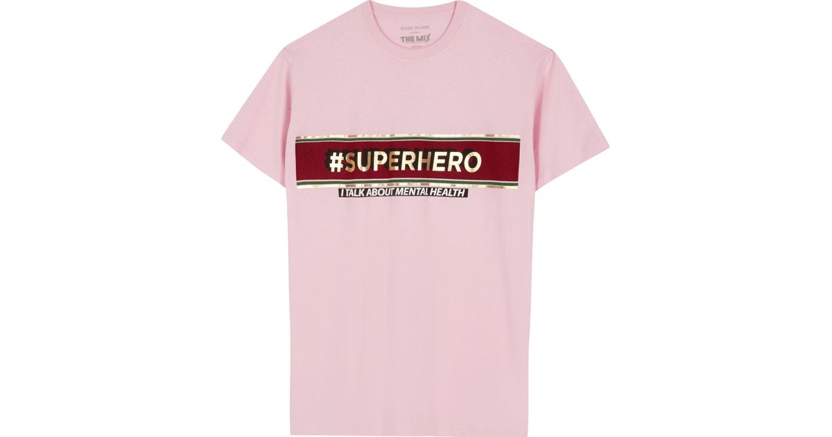 pink superhero shirt