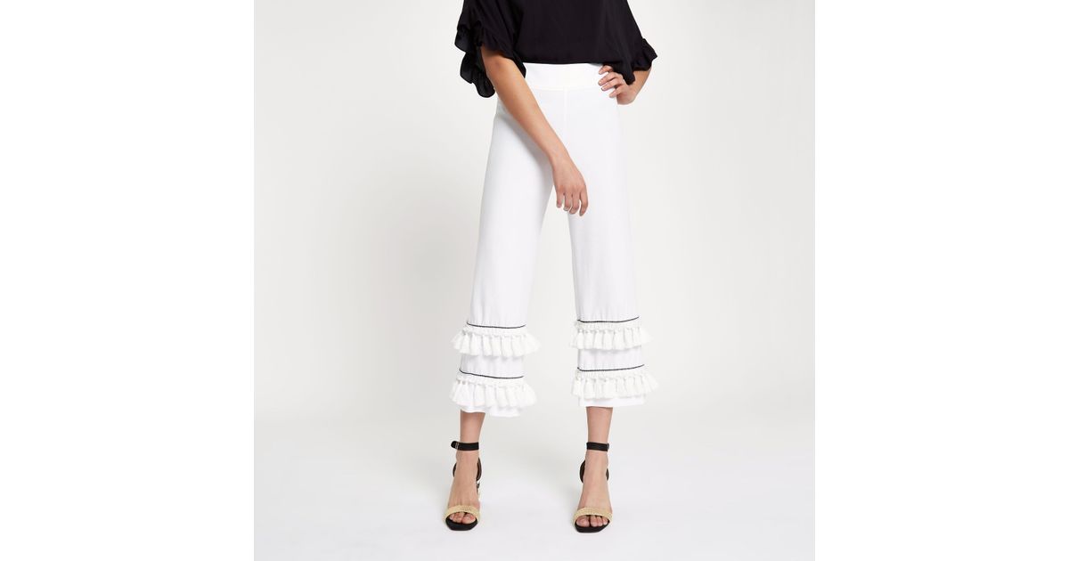 River Island Cotton Tassel Fringe Wide 