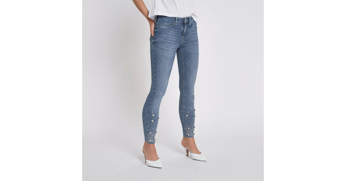 diamante jeans river island