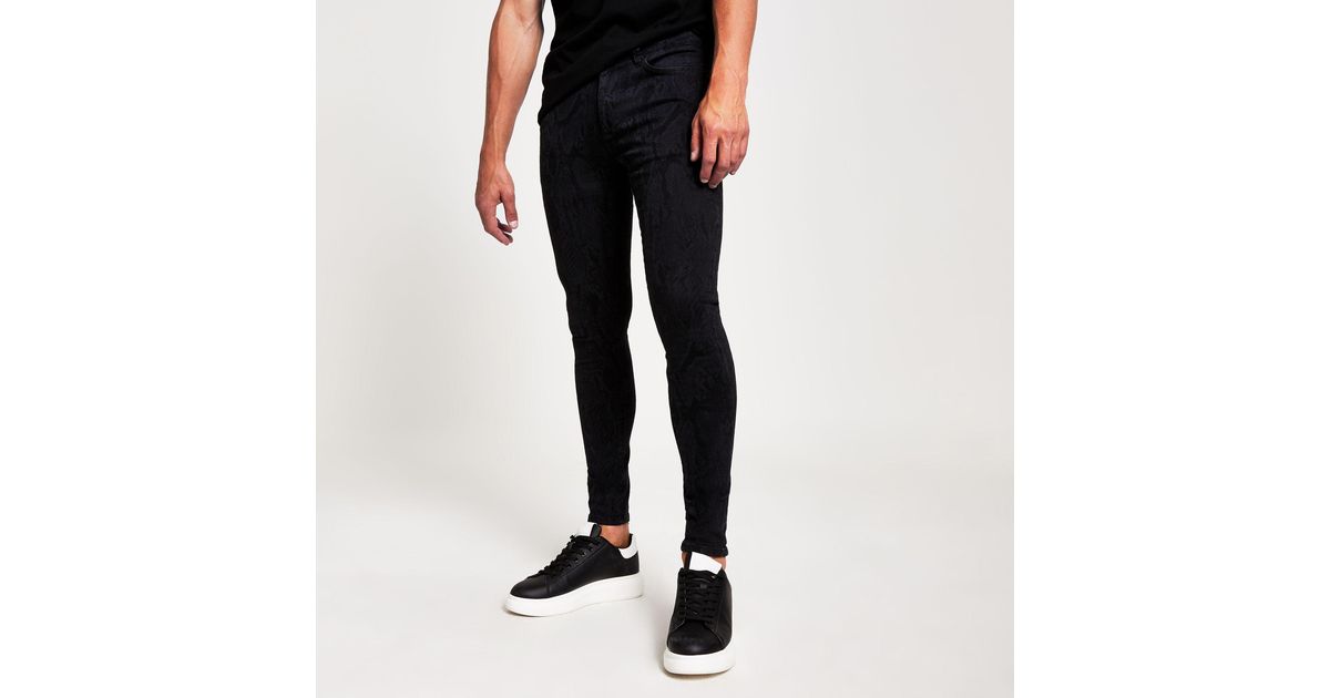 river island snake print jeans