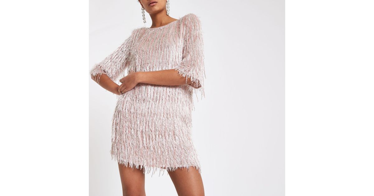 river island sequin swing dress