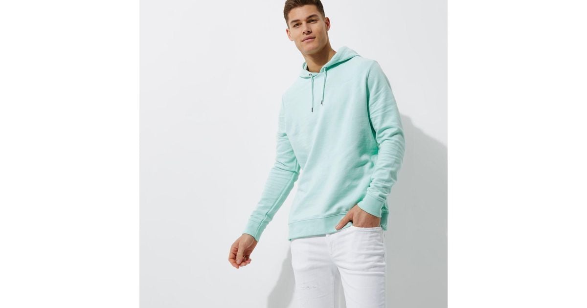 Estate At lyve dome River Island Mint Green Hoodie for Men | Lyst