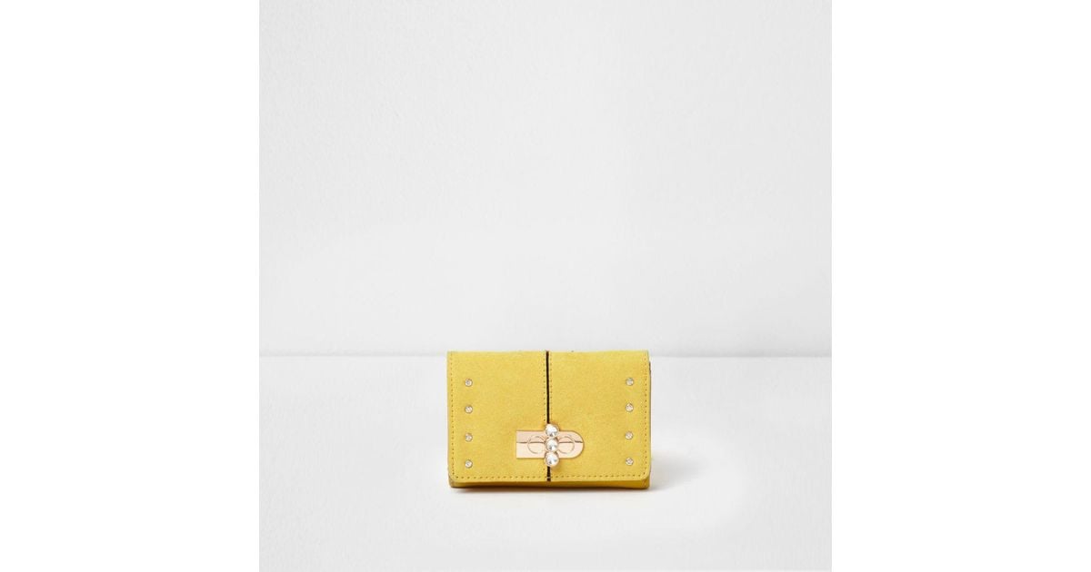 river island yellow purse