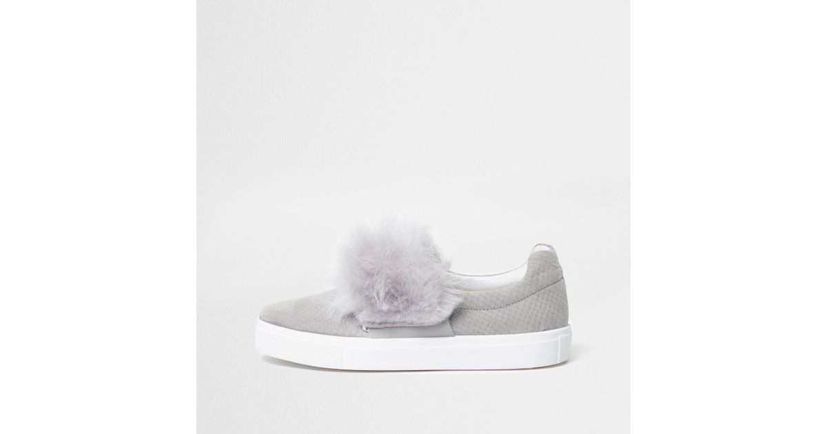 river island grey plimsolls
