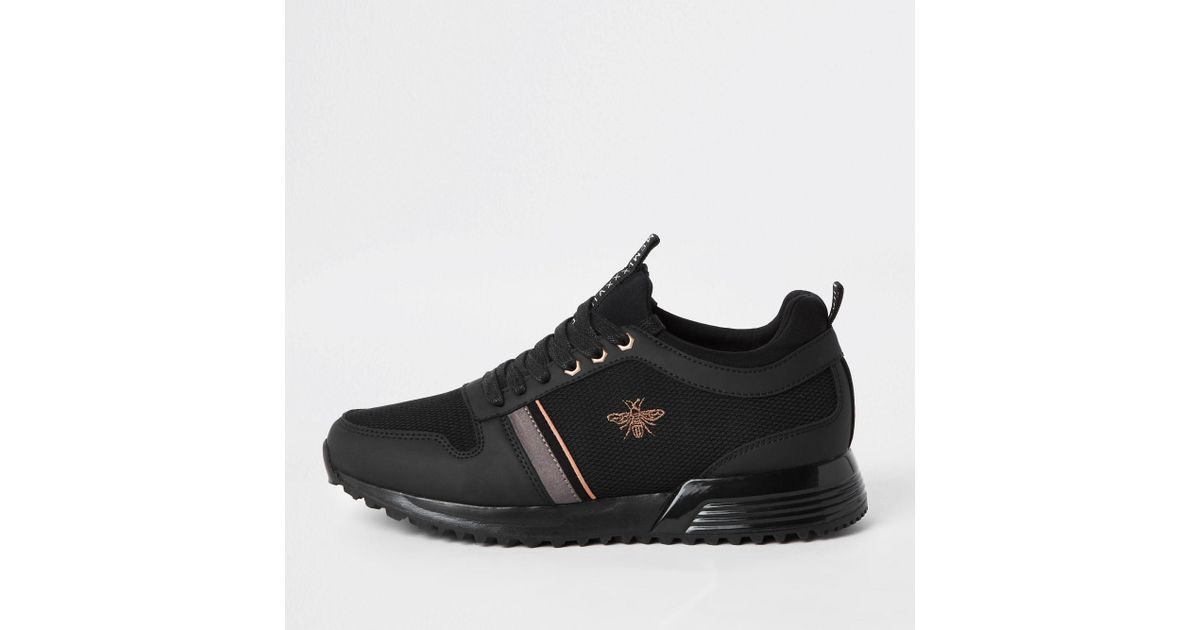 river island black trainers