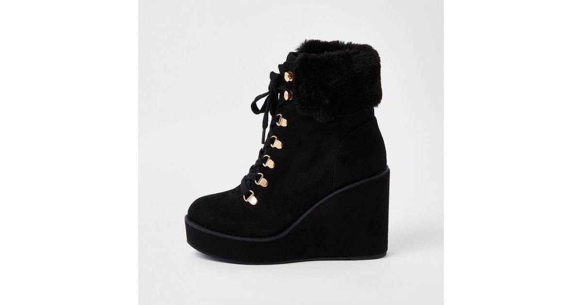 river island lace up boots