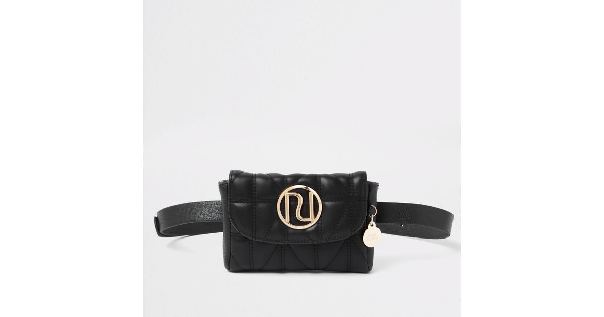river island white bum bag