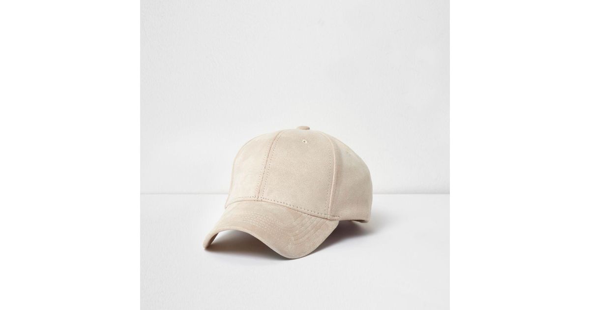 cream suede cap