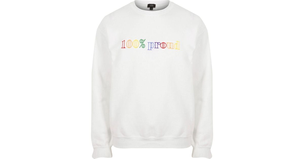 river island white sweatshirt