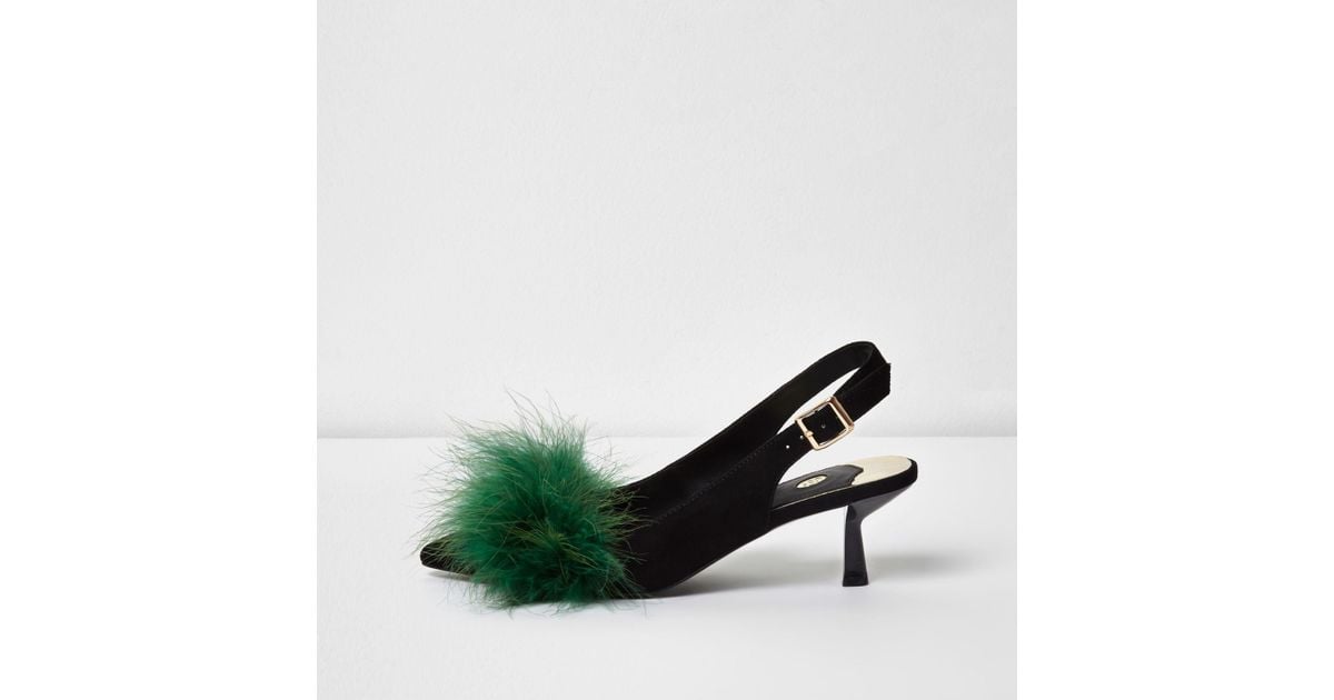feather kitten heels