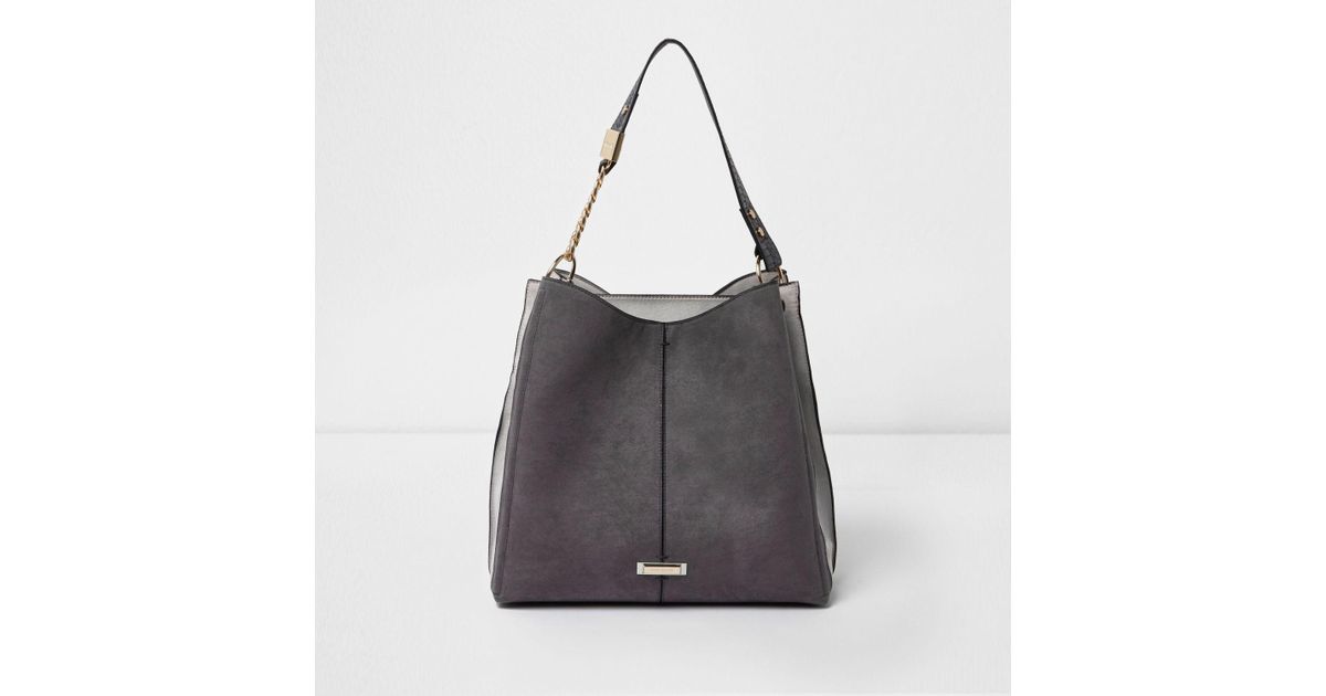 grey slouch bag river island