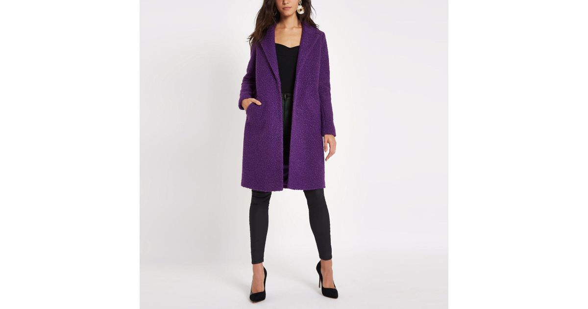 Lilac clearance boucle coat