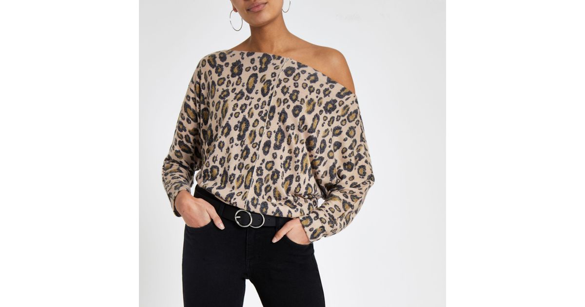 leopard print batwing top