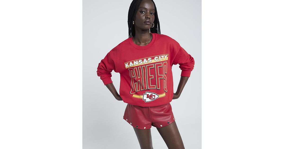 River Island Kansas City Chiefs Sweatshirt in Red Lyst UK