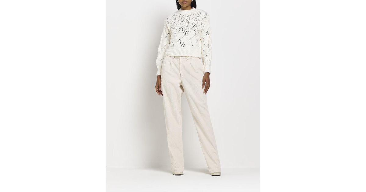 cream diamante jumper