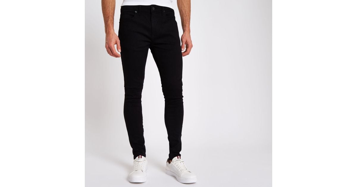 River Island Black Ollie Spray On Skinny Jeans for Men | Lyst UK